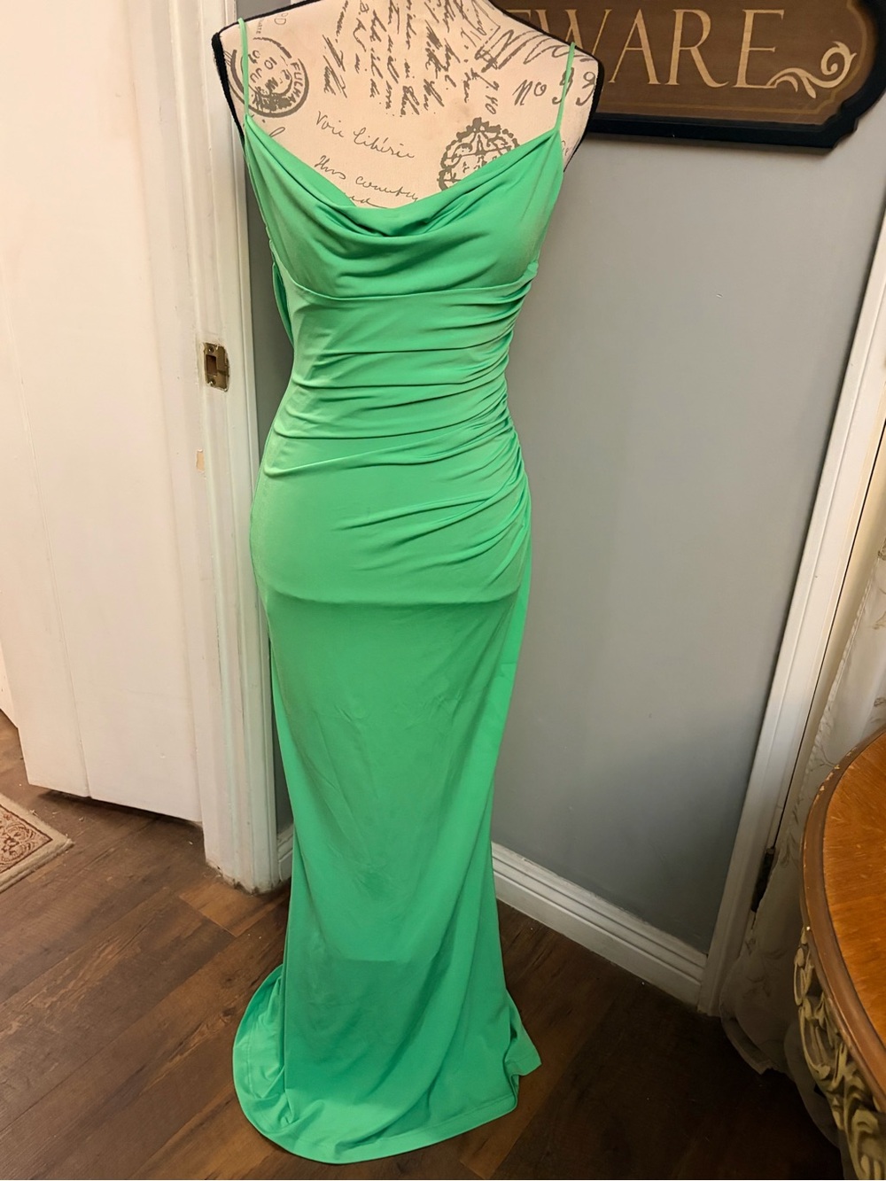 Katie May Kelly  Green Cowl Neck Maxi Dress